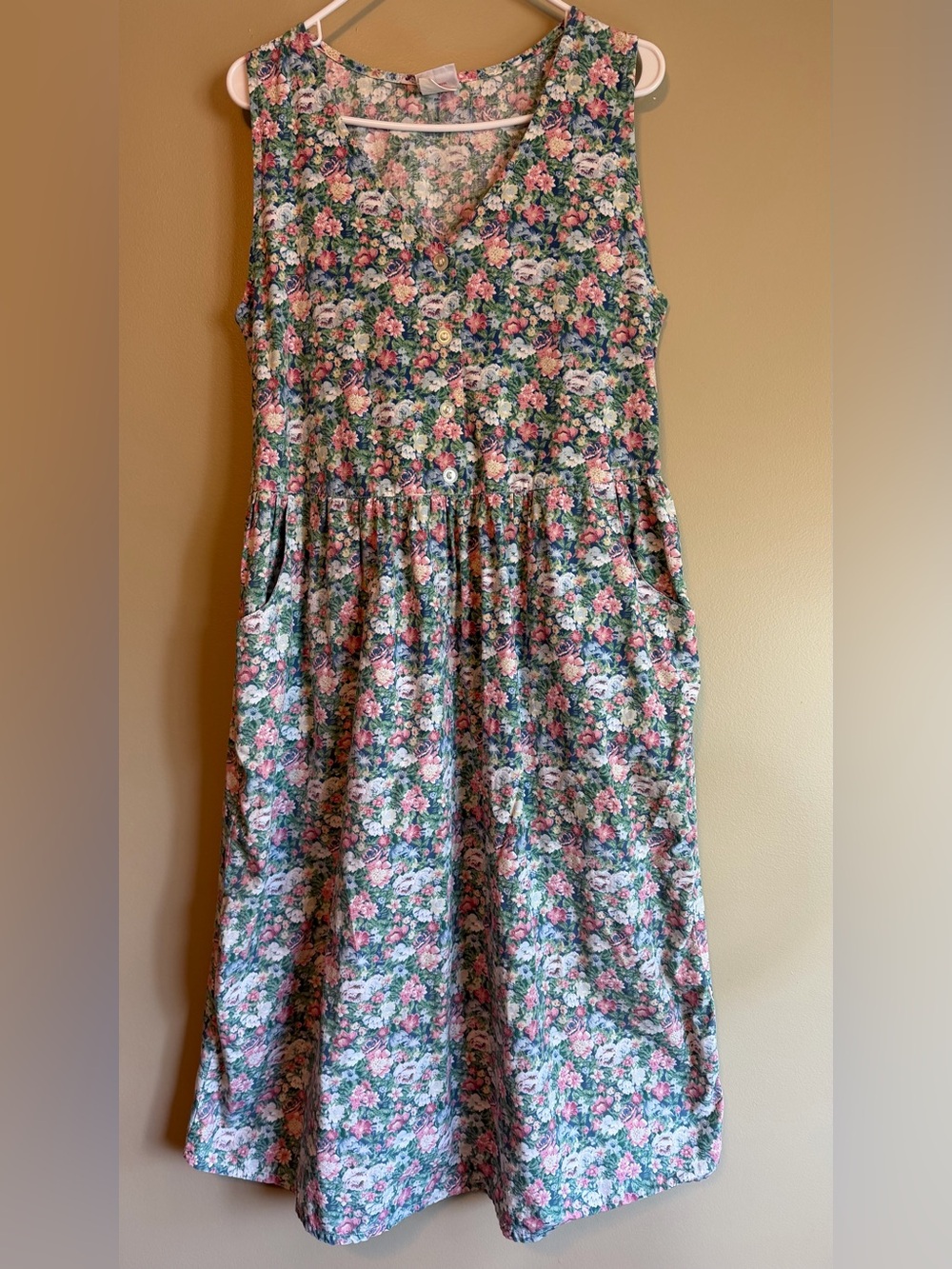 Vintage 90’s Lady Footlocker 100% Cotton Cottagecore Teachercore Dress